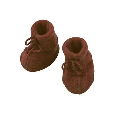 Afbeelding van Engel Natur Slofjes van wol fleece cinnamon maat 3 9 maanden