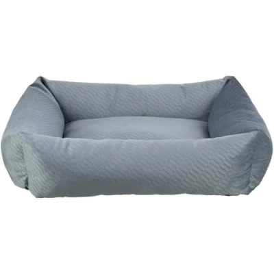 Afbeelding van Trixie Hondenmand Alena Hoekig Blauw / Grijs 80X60 CM