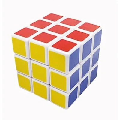 Afbeelding van PARENCE Hoofdkussen in vorm 6 x / spel, snelheid, magische kubus, mentale stimulatie, probleemoplossing, zwart, wit, blauw, groen, geel, roze