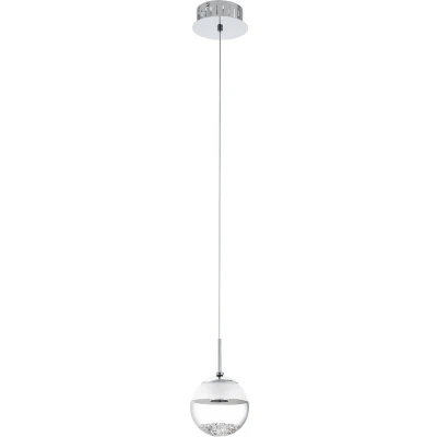 Afbeelding van EGLO Montefio 1 Hanglamp Lichts Chroom Glas, Kristal Wit, Helder