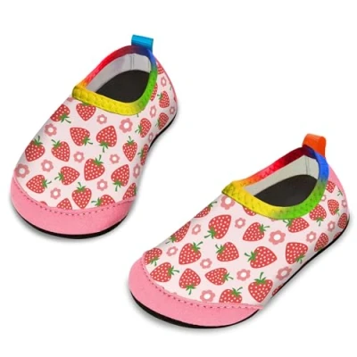 Afbeelding van Yorgou Waterschoenen voor kinderen, antislip, duikschoenen, sneldrogend, strand, meisjes, jongens, Strwaberry roze