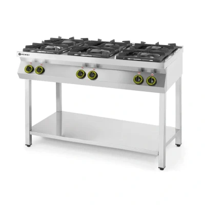 Afbeelding van Hendi Gasfornuis Kitchen Line 6 Pits Met ombouw 120x70x(H)90cm