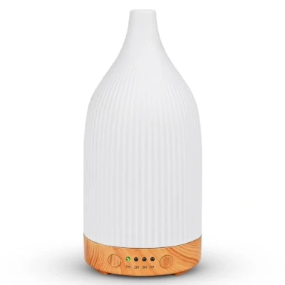Afbeelding van Dreamhigh® aromatherapie diffuser, witte keramische diffuser voor etherische oliën, BPA vrij, 100 ml
