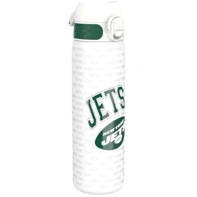 Afbeelding van ION8 Drinkfles van roestvrij staal, 600 ml, lekvrij, gemakkelijk te openen, veilige vergrendeling, vaatwasmachinebestendig, draaggreep, duurzaam, 3D motief NFL, jets