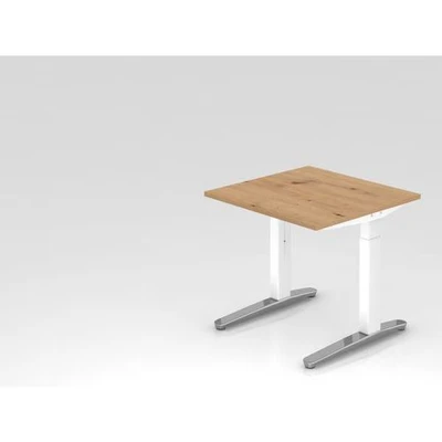 Afbeelding van XTRA XB 8 WC Bureau 80 x Tafelhoogte I In hoogte verstelbaar Knoestige Eiken