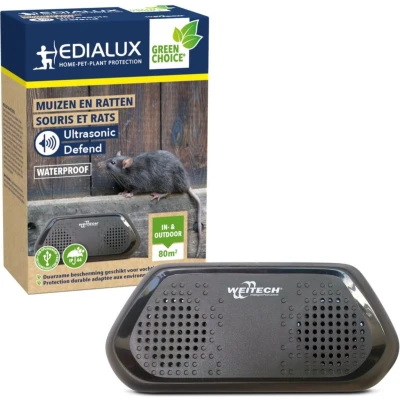Afbeelding van ULTRASONIC DEFEND MUIZEN EN RATTEN / SOURIS ET RATS INDOOR &amp; OUTDOOR 1 stk/pce
