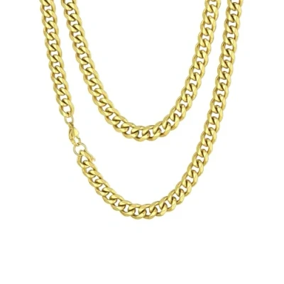 Afbeelding van Richsteel Cubaanse Curb chain voor mannen en vrouwen 3 mm/6 mm/9 mm/12 mm, maat 35 cm 75 cm, zilver/18K goud/zwart, 316L roestvrij staal, sieradenketting in Amerikaanse stijl, Diamant