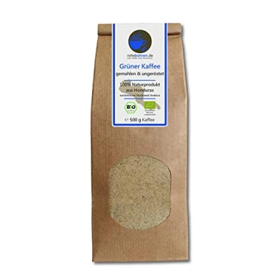 Afbeelding van Gemalen biologische groene koffie Honduras (gemalen ruwe 500 g)