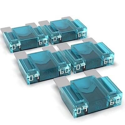 Afbeelding van AUPROTEC Maxi platte steekzekering, 20 A 80 A, smeltzekering, selectie: 60 blauw, 5 stuks