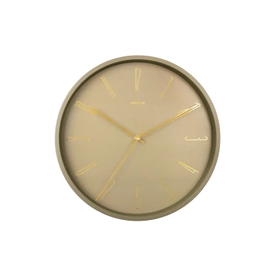 Afbeelding van Karlsson Wall clock Belle Numbers metal moss green