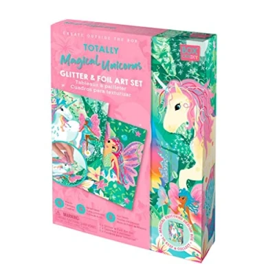 Afbeelding van Box candiy knutselset folie en glitter totally magical unicorns