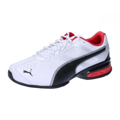 Afbeelding van Puma Tazon 6 FM Trainingsschoen, Heren, Maat: 44, white/puma black/puma silver Imitatieleer/ textiel