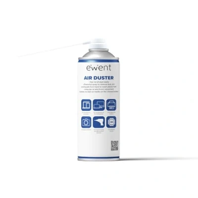 Afbeelding van Ewent Persluchtverstuiver voor het reinigen van toetsenborden, computers en accessoires, persluchtspray, 400 ml, met lang rietje de moeilijkste scheuren