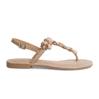 Afbeelding van Tamaris Teensandalen ivory, Dames, Maat: 36, Ivory Leer