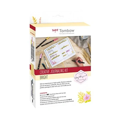 Image de Tombow Kit de journaling créatif BRIGHT, avec carnet