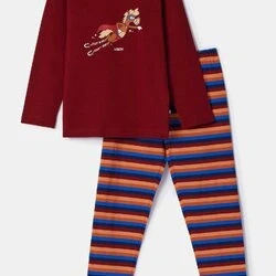 Afbeelding van Woody pyjama voor jongens rood maat 16j