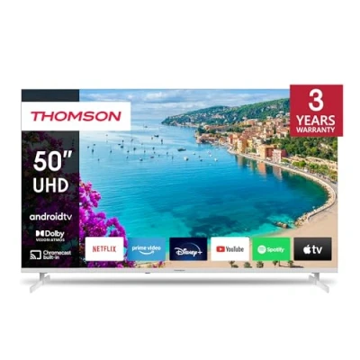 Afbeelding van Thomson 50 inch UHD TV Smart Android (Wi Fi, HDR, Triple Tuner DVB C/S2/T2, spraakbesturing) 50UA5S13W 2023
