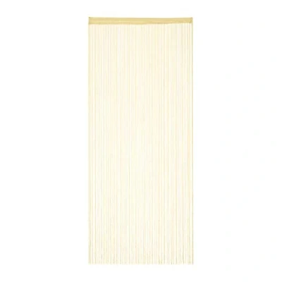 Afbeelding van Relaxdays deurgordijn 90 x 245 cm tunnelband inkorten voor deuren &amp; ramen wasbaar beige