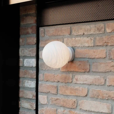 Afbeelding van Wandlamp Ideal Lux Carta, wit, kunststof, Ø 10 cm