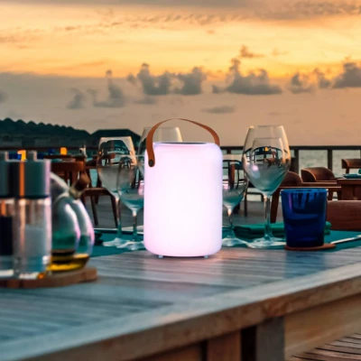Afbeelding van Solar LED tafellamp Orno, warmwit en RGB