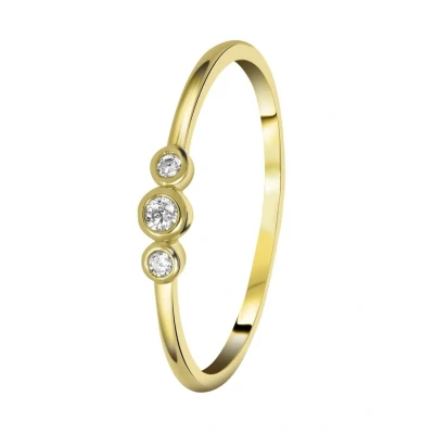 Afbeelding van Lucardi Zirkonia Ring goldcoloured, Dames, Maat: 60, Gold coloured