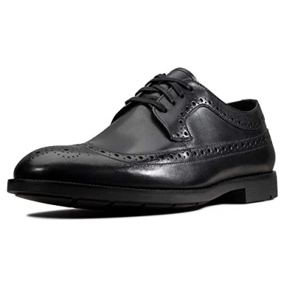 Afbeelding van Clarks Ronnie Limit, Brogues heren, Zwart leder