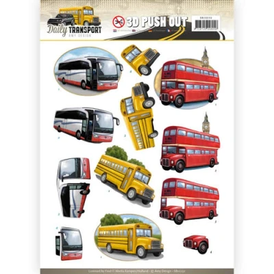 Afbeelding van By Bus Daily Transport 3D Push Out Amy Design