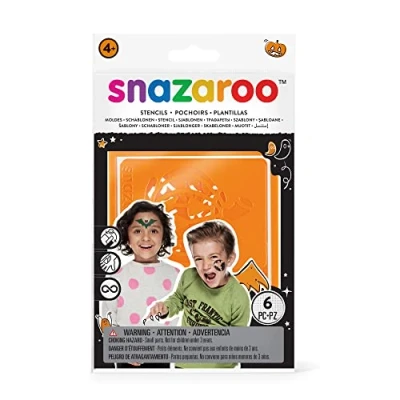 Afbeelding van Snazaroo Set van 6 herbruikbare sjablonen voor kinderen, Halloween thema
