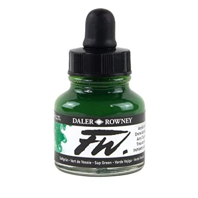 Afbeelding van Daler Rowney FW Acrylinktfles, 29,5 ml, sapgroen