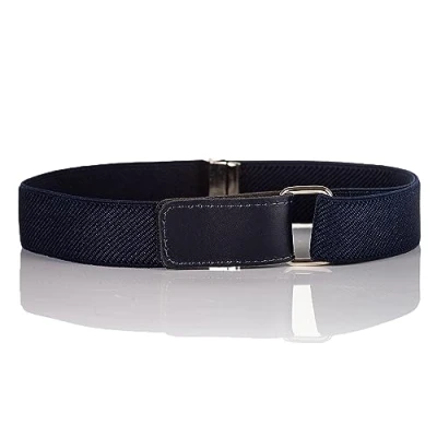Afbeelding van Olata Kinderriem, elastisch, verstelbaar met gespen en haken, 0 15 jaar, Navy Blauw