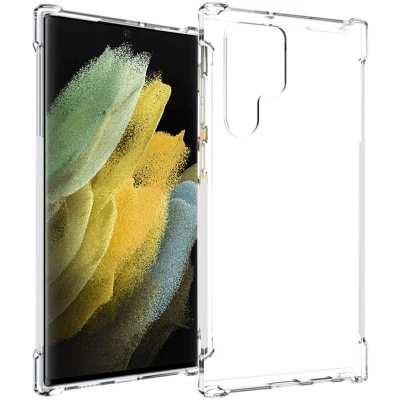 Afbeelding van iMoshion Hoesje Geschikt voor Samsung Galaxy S22 Ultra Siliconen Softcase Backcover smartphone Transparant