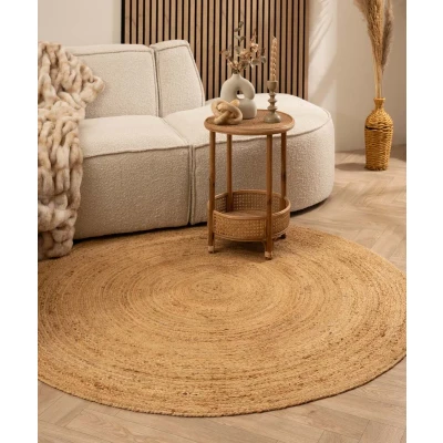 Afbeelding van Jute Vloerkleed Rond Boho &amp; Me Naturel 160 Cm