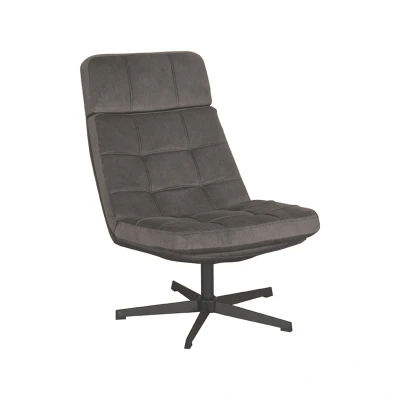 Afbeelding van LABEL51 Fauteuil Alvar Antraciet Cosmo 57x53x83 cm