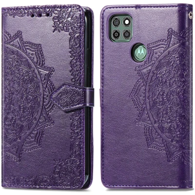 Afbeelding van iMoshion Hoesje Geschikt voor Motorola Moto G9 Power Met Pasjeshouder Mandala Bookcase Blauw