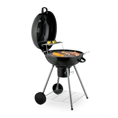 Afbeelding van kogelbarbecue Ø 53 cm op wielen 2 roosters thermometer asvanger