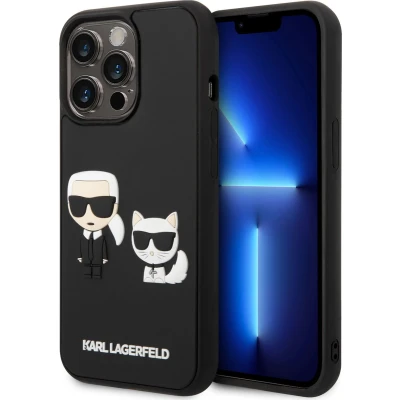Afbeelding van Karl Lagerfeld Telefoonhoesje voor Apple iPhone 14 Pro TPU Back Cover Bescherm je Telefoon Zwart