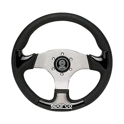 Afbeelding van Sparco Universeel stuur P222 PU zwart/aluminium diameter 345 mm