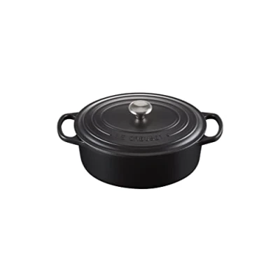 Image de Le Creuset Signature Casserole avec couverture 29 cm 4.7 L ovale noir mat