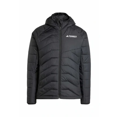 Afbeelding van Adidas Terrex Multi Synthetic Insulated Hooded Jacket Winterjas, Heren, Maat: XS, Black