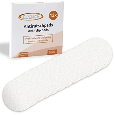 Afbeelding van ECENCE antislip douche en badogen, set van 12 douchegarnituren transparante badbekleding, zelfklevend, badmat, gemakkelijk te verwijderen