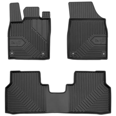 Afbeelding van M MOTOS Rubberen vloermatten voor Skoda Enyaq iV vanaf 2020 Verhoog je rijcomfort met de zwarte antislip all weather No.77 automatten, bescherming tegen vuil