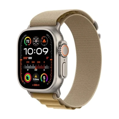 Image de Apple Watch Ultra 2 GPs + Cellular 49mm Tan Alpine Loop Small Natural Titanium