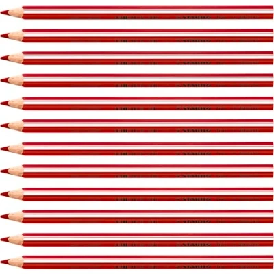 Afbeelding van Stabilo Trio Driehoekig kleurpotlood, rood, 12 stuks