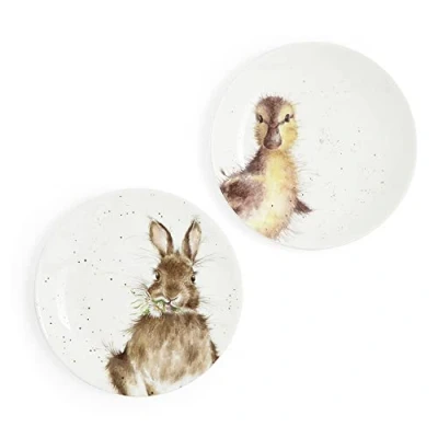 Afbeelding van Portmeirion Home &amp; Gifts Wrendale set van 2 snijborden (konijn en eendje), meerkleurig (WND3994 XW)