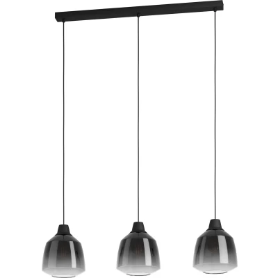 Afbeelding van EGLO Sedbergh Hanglamp E27 90 cm Zwart Glas