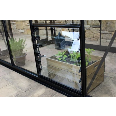 Afbeelding van Louvreraam 6L, 610 x mm, veiligheidsglas, zwart gecoat Royal Well
