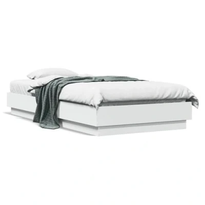 Afbeelding van Bedframe met LED verlichting wit 75x190 cm