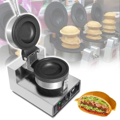 Afbeelding van Commerciële elektrische hamburgermachine, niet klevende hamburgermachine Burger Maker Press, 1200 W 50 300 ℃ hamburgervorm thuis