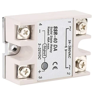 Afbeelding van Halterrelais SSR 40DA 40A Einfase Halbleiterrelais Ingang 3 32V DC Uitgang 24 380V AC