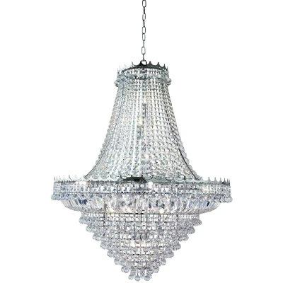 Afbeelding van Searchlight Versailles Luster Ø 102 X 350 Cm Chroom En Transparant